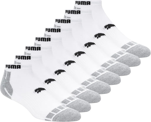 Men's 8 Pack Low Cut Socks Running Socks - White/Black