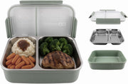 Stainless Steel 2 Compartments Bento Lunchbox with Removable Inner Tray - Leak Proof Bento Box for Kids, Adults - Tiffin Box for Office, School (GREEN)