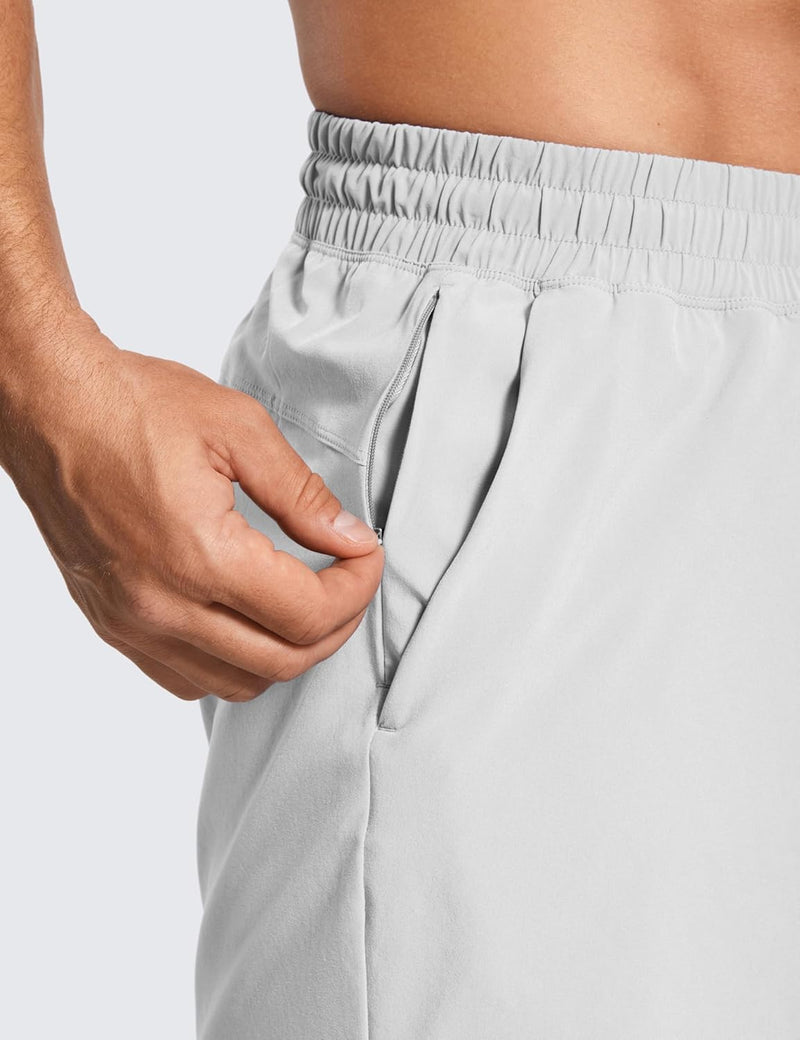 CRZ YOGA Men's Linerless Workout Shorts -9'' Quick Dry for Running Sports Athletic Gym with Pockets