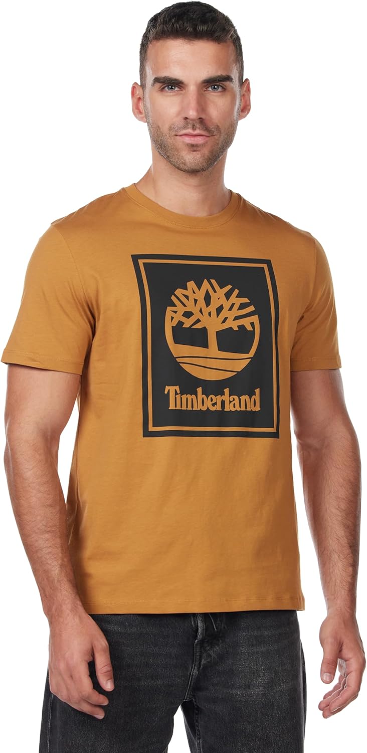 Mens Ss Dunstan River Jersey Crew Slim T-Shirt - Wheat Boot-Black