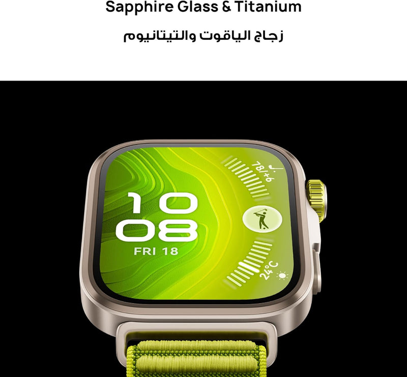 WATCH FIT4Pro SmartWatch, 1.82â Display, Sapphire Glass, GPS for Pro-Level Outdoor Sports, upto 10-Day Battery Life, iOS&Android, Black, 3 months additional HuaweiCare+(Amazon Exclusive)