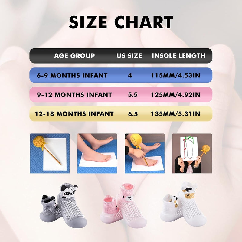 Baby Toddler Non-Skid Sock Shoes Indoor Slipper Breathable Cotton Mesh Lightweight Sole Infant Boy Girls Kids Children