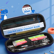Pencil Case for Kids Boys, Astronaut Large Capacity Waterproof Pencil Box with Compartments, Cute Pen Pouch for Kindergarten and School (Black)