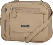 Zippy Triple Compartment Crossbody Bag - Chino
