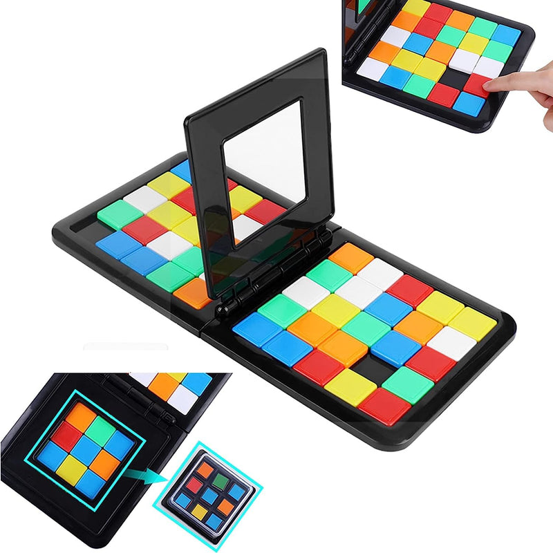 Azonee Race Game, Magic Block Game Board Games for 2 Players Genius Square Game Sequence Puzzle-Brain teasers-Board Games for Boys and Girls Rubiks Race Game 5+ Year Olds