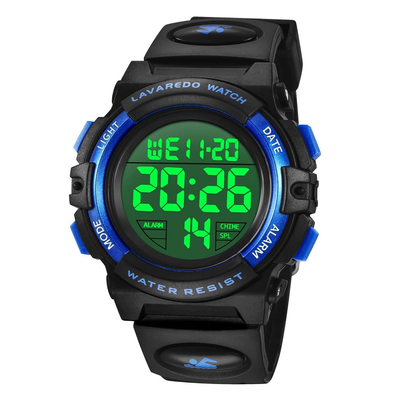 Kids Watch, Boys Watch, Digital Sport Outdoor Multifunctional Chronograph LED 50 M Waterproof Alarm Calendar Analog Watch, for Children with Silicone Band, Kids Gift, for 3-15 Year Old Boys(1 Pack)
