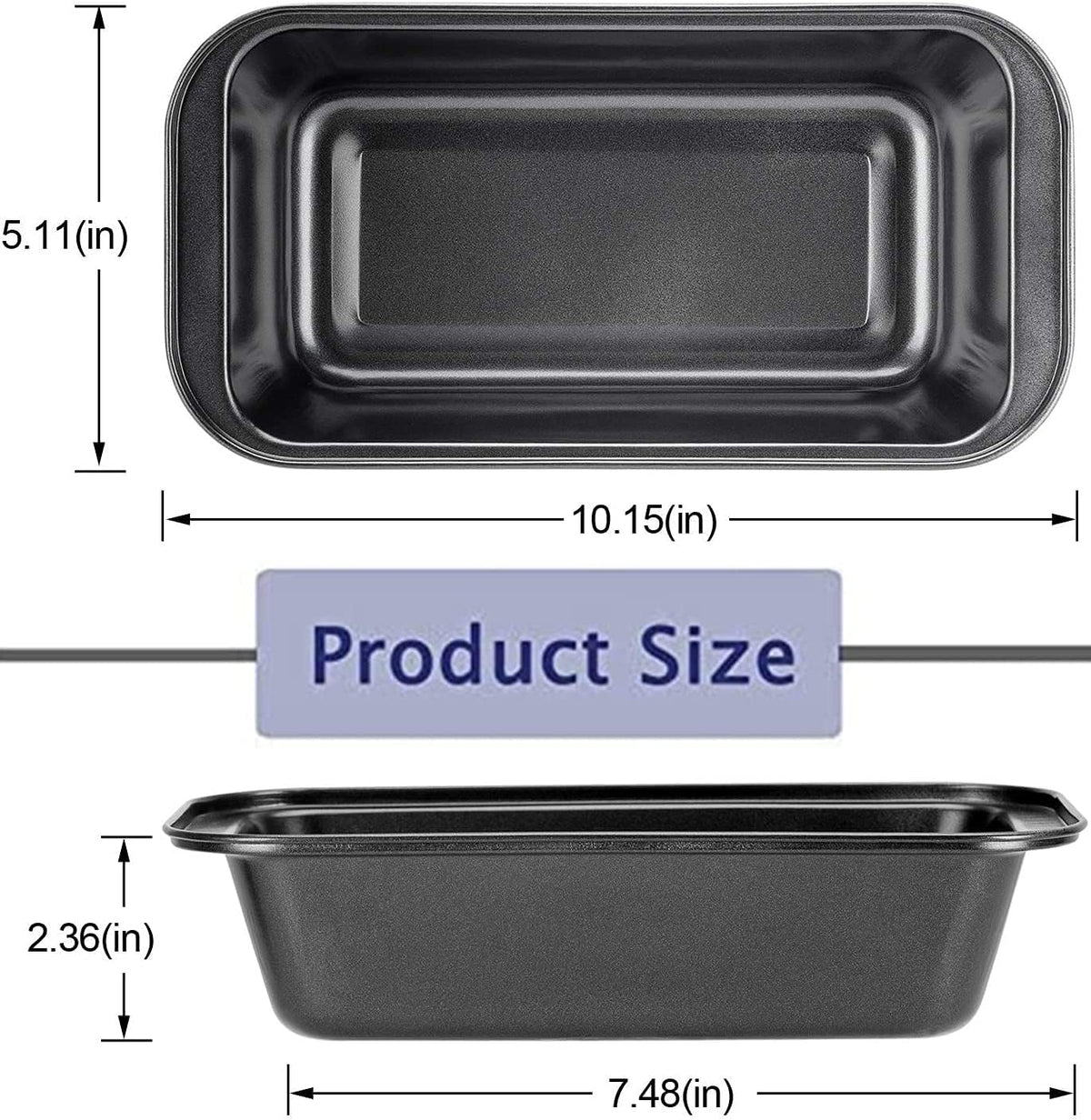 Showay Loaf Pan Bread Baking Mold, Tray, Tin For Home Kitchen Mold – image 3