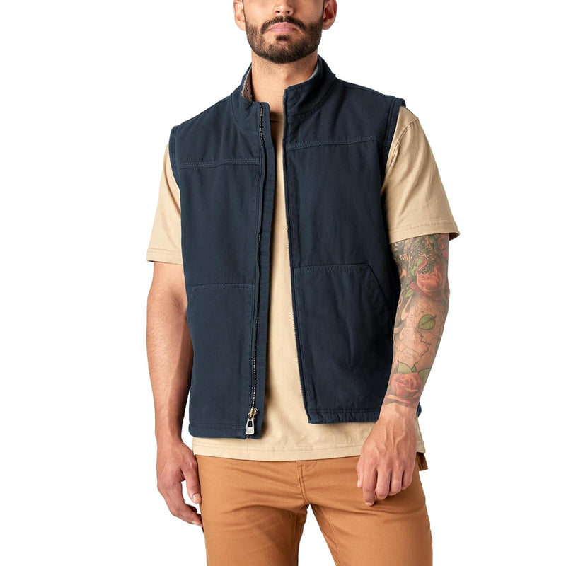 Dickies Mens Duck Canvas High Pile Fleece Lined Vest Vest