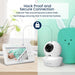 Babysense Baby Monitor with Split Screen 4.3 Inches, Video Baby Monitor with Two Cameras, PTZ Function, Range 300 m (Free Space), Night Light, Two-Way Communication, Night Vision, Lullabies