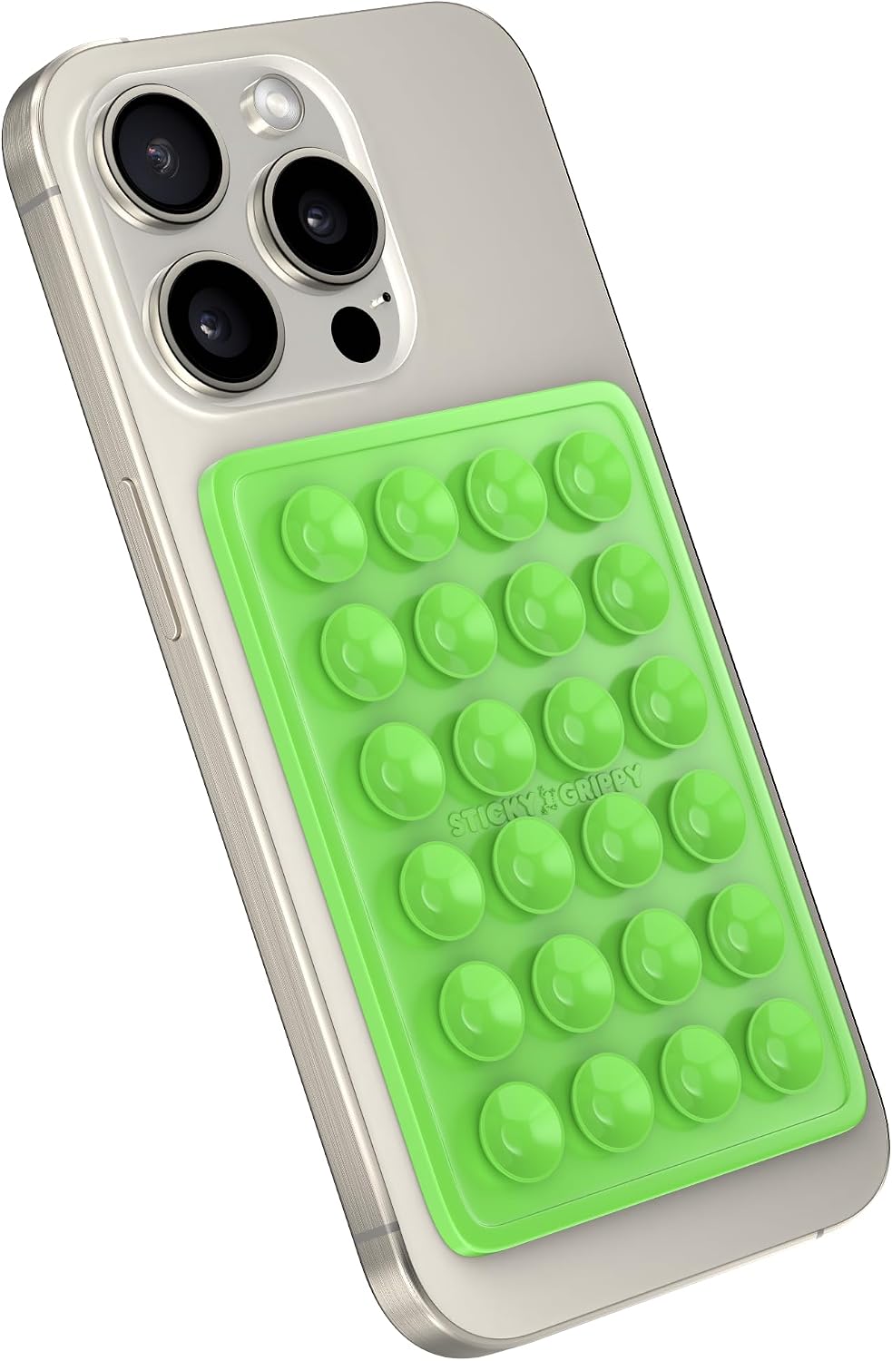 StickyGrippy Suction Phone Case Mount, Silicon Adhesive Phone Accessory for iPhone and Android, Hands-Free Fidget Toy Mirror Shower Phone Holder, Tiktok Videos and Selfies (Black) – image 12