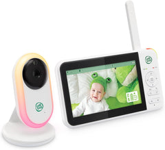 LeapFrog LF2415 Baby Monitor, 5” IPS LCD Screen, 1000ft Range, Night Vision, Soothing Lullabies, NightLight, 2-Way Audio, Temperature Sensor, SecureTransmission No WiFi