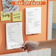 SYOSI Magnetic Grocery List Pads (3 Pack), To-Do and Memo Notepad for Fridge, Strong Full Magnet Backing, Pen Loop Holder, 180 Sheets (4.5x7.5 Inch)