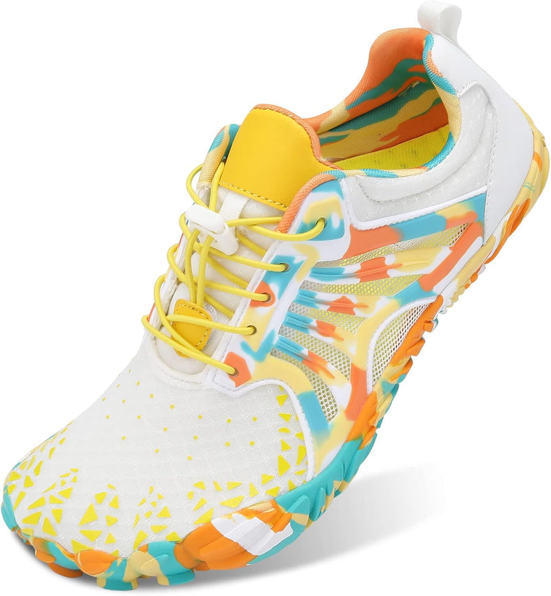 L-RUN Men Women Water Athletics Shoes Quick Dry Barefoot Wide Toe Aqua Beach Shoes for Swimming Surfing