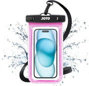 JOTO Universal Waterproof Phone Pouch Cellphone Dry Bag Case for iPhone 17 16 15 14 13 12 11 Pro Max Air Mini Plus Xs XR X 8 7 6S, Galaxy S23 S22 S21 Plus Note, Pixel up to 7" -Black - Standard Pink 1 Pack