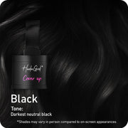 Cover Up Line Powder, Black Darkest Neutral Tone, Hair Root Touch Up for Grey Coverage, Instant Color with Applicator