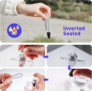 16Pcs 10ML Travel Perfume Bottles Refillable, Mini Clear Glass Spray Atomizers with Funnel & Labels, Leak-Proof Portable Fragrance Sample Containers for Essential Oils, Cosmetics, Toiletries