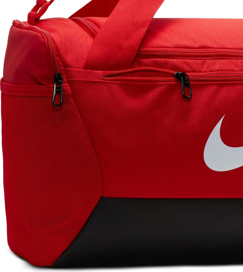 Nike Brasilia Small Duffle 9.5 41L Duffel Bags For Unisex University Red/Black/(White) 1Size