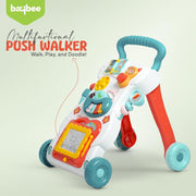 Baybee Baby Crawlio Walker for Kids, Baby Activity Walker with Music, Rotating Lock Wheel,Gears & Grip Handle for Toddlers for 0 to 2 Years Boy Girls (White)