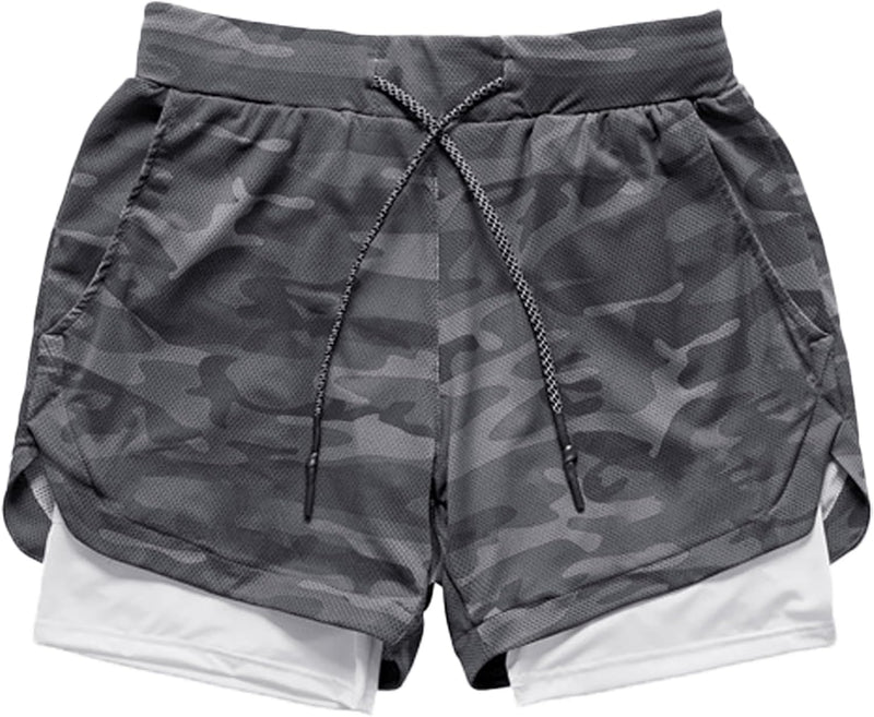 Dress Cici Gym Shorts for Men, Men's Activewear Running Shorts,Drawstring Gym Shorts Men, 2 Layer Loose Athletic Shorts with 4 Pockets