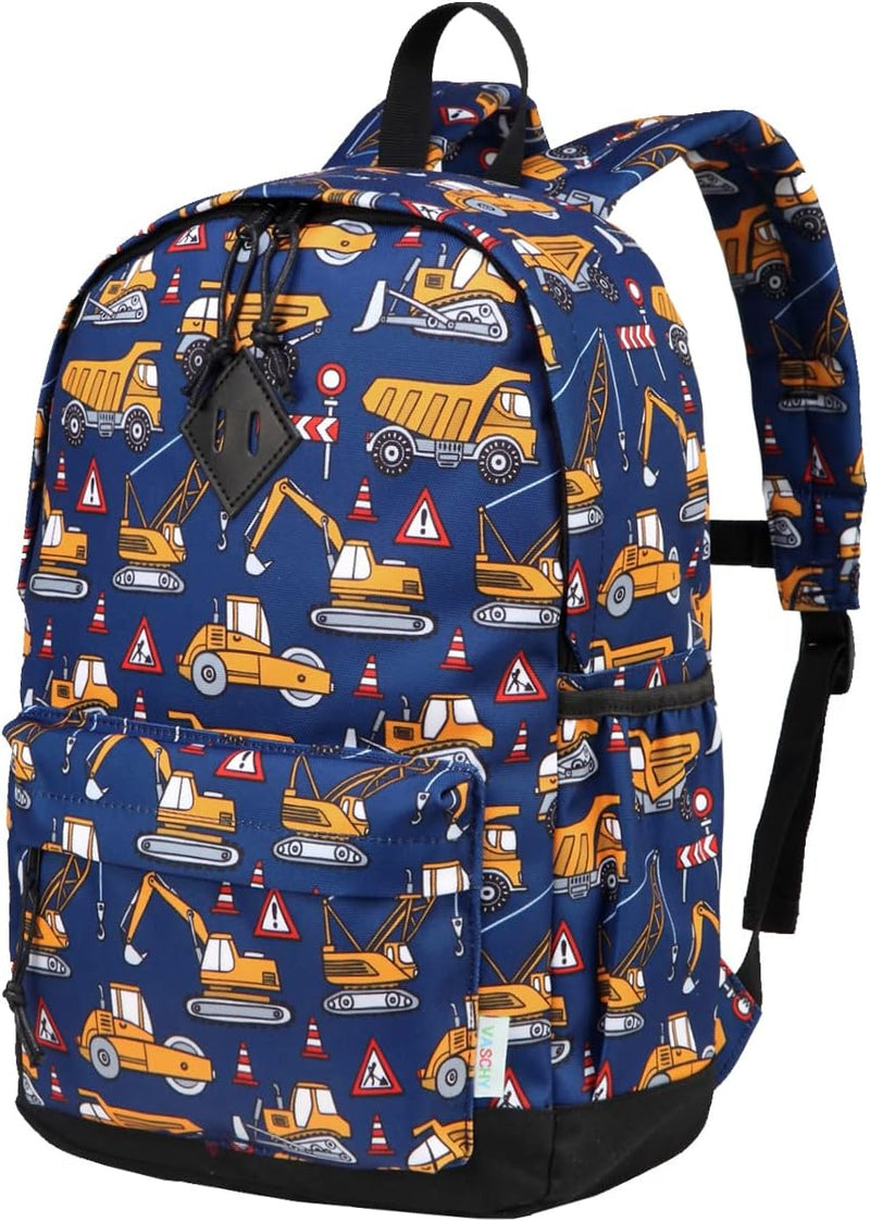 Kids Backpack for Boys, Girls Cute Backpack for School Children's Bookbag - Construction Cars