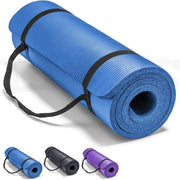 SKY-TOUCH Yoga Mat Non Slip, Yoga Mat with Strap Included 10mm Thick Exercise Mat Ideal for HiiT, Pilates, Yoga and Many Other Home Workouts - Blue - new