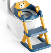Potty Training Seat, Upgrade Toddler Toilet Seat for Kids Boys Girls, 2 in 1 Potty Training Toilet for Kids, Splash Guard Anti-Slip Pad Step StoolBlueyellow - Blueyellow Pro