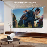 Game Projector 2 in 1 Professional Chip, Portable Projector With Wireless Controller Gamepad, 2.4G /5G WiFi BT 5.0 Support 4K 130-inch screen 180 Rotation Hi-Fi Speaker Portable Size 50-100% Zoom