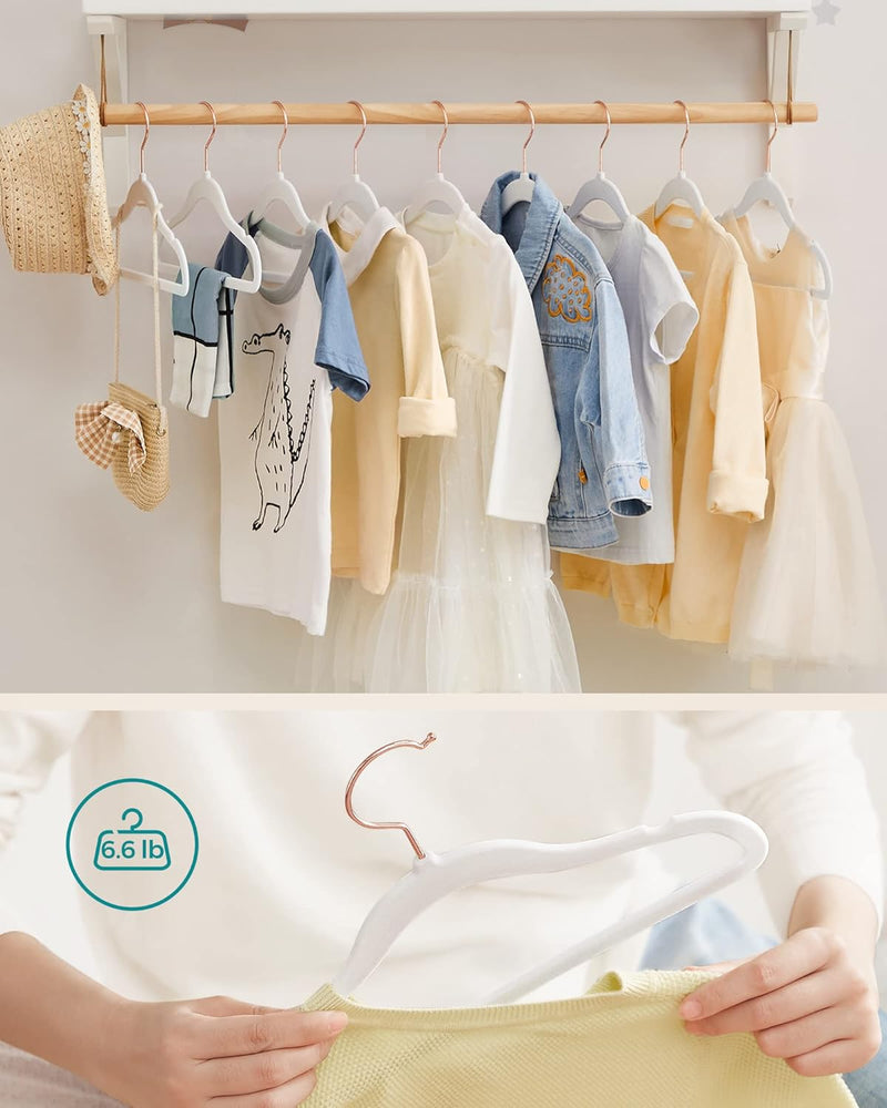 SONGMICS Baby Kids Clothes Hangers Pack of 50, White UCRF027W01