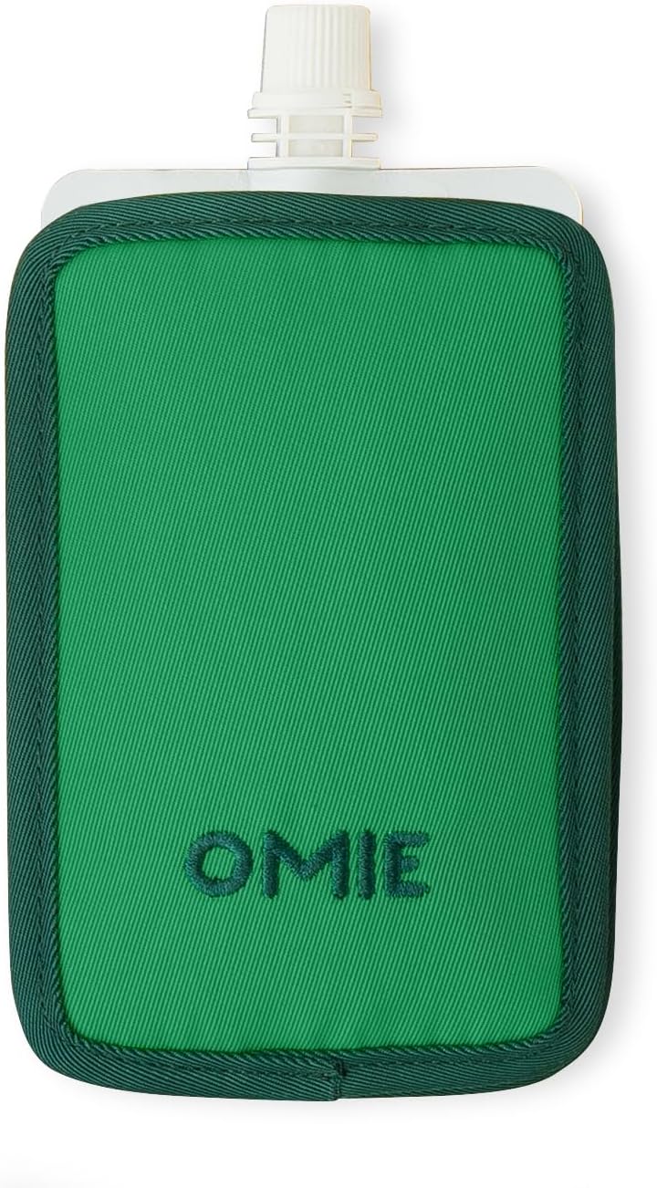 OmieBox Pouch Cooler Freezable Insulated Sleeve (Pink) - Green