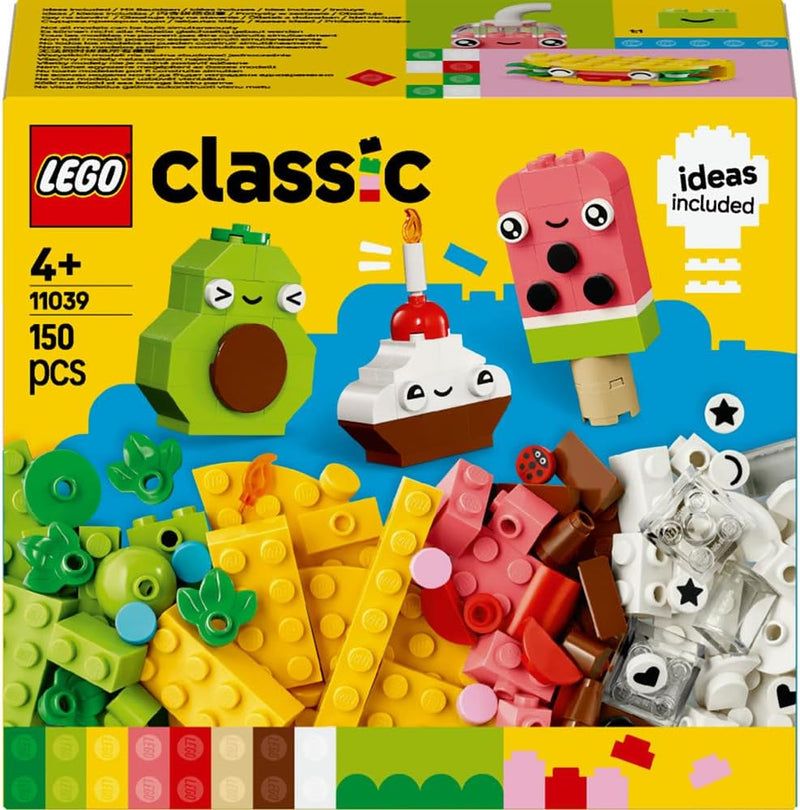 LEGO Classic Creative Food Friends Playset, Creative Role-Play Toy for Boys and Girls, Assorted Bricks to Build a Cupcake, Ice Cream, Avocado & Taco, Building Set for Kids Aged 4 and Over 11039