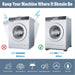 Joyzzz Anti Vibration Pads, 4 Pcs Increased Shock Absorption Washing Machine Support, Noise Reduction Anti-Walk Protects Pedestals, Easy Cleaning Non-slip Foot Pads for Most Washing Machines