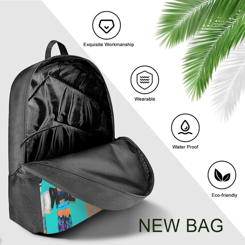 3PCS Kids Cartoon School Backpack, Unisex Back to School Adjustable Backpack, Gifts for Anime Fans, Travel Laptop Backpack Style