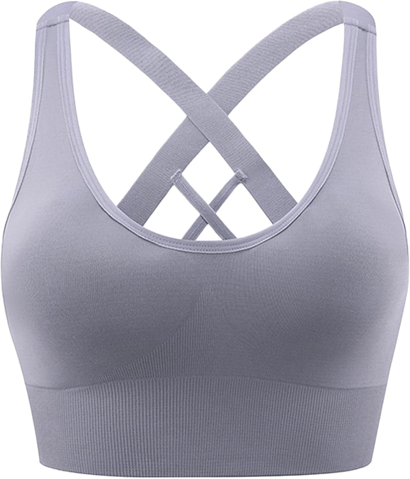 Dress Cici Longline Sports Bra Medium Support, Full Coverage Strappy Back Sports Bra