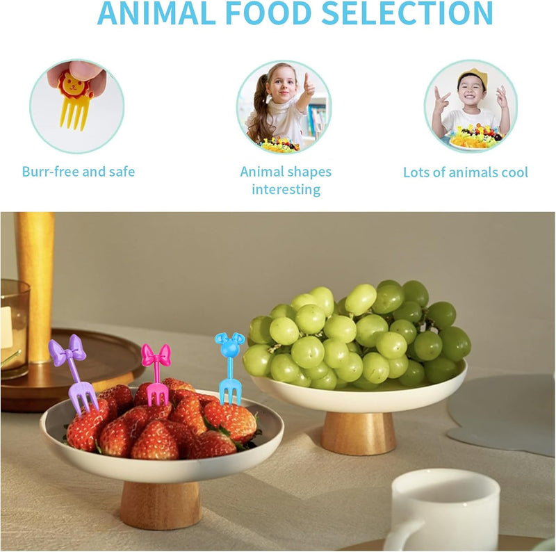 44 Pcs Bento Lunch Box Accessories for Kids,Includes 24 Pcs Thicken Silicone Cupcake Liners,20 Cute Animal Food Picks, Easy to Preparing Lunch and Make Lunchtime Fun with Our Kids
