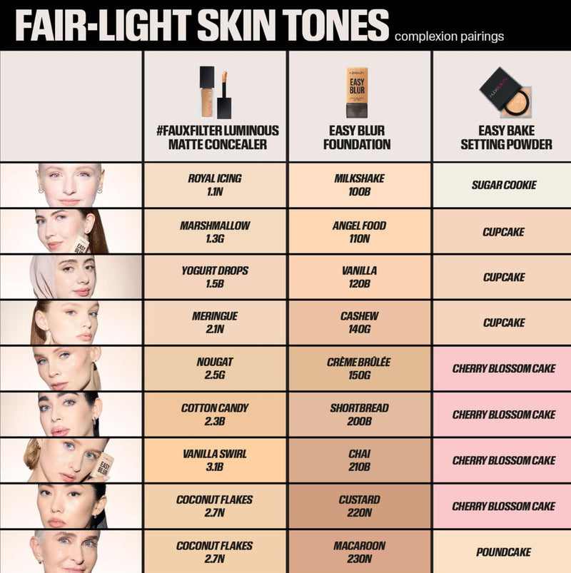 Huda Beauty Easy Blur Natural Airbrush Foundation, Custard 220N, 30ml