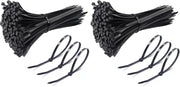 MOMENT Self Locking Cable Ties 300 x 4.8 mm 12" inch 100 Pieces, Black Heat Resistant Cable Zip Ties Self-Locking Cable Organizer Anti - Slip Wire Organizer For Indoor & Outdoor Use - Pack of 2
