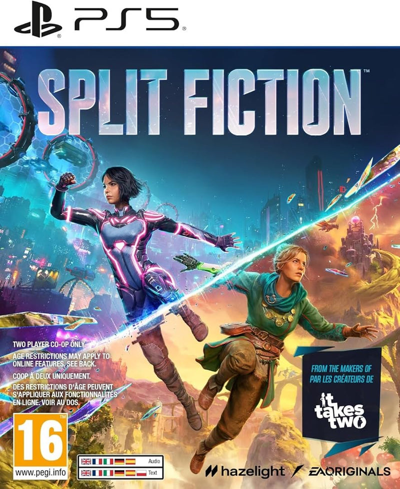 Split Fiction PS5 Game, Two-Player Co-op Action Adventure, 16 PEGI Rating
