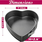 FEELINGS Heart Shaped Springform Baking Pan, Dark Grey, 9 Inch, Non-Stick