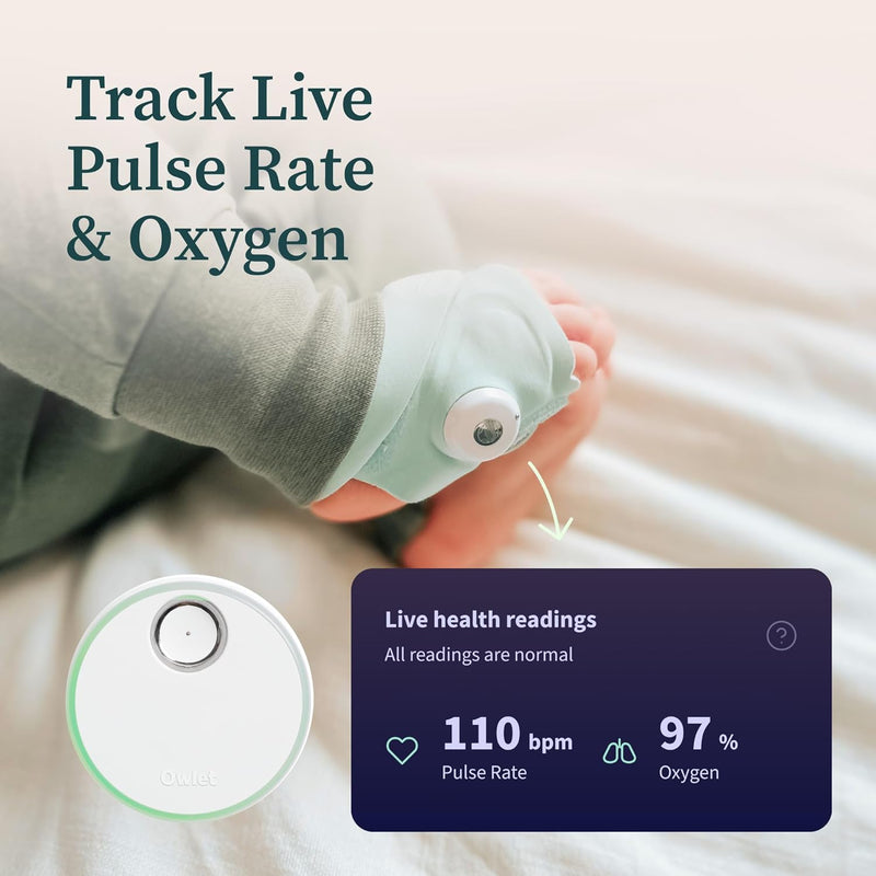 Owlet® Dream Duo Smart Baby Monitor: FDA-Cleared Dream Sock® Plus Owlet Cam - Tracks & Notifies for Pulse Rate & Oxygen While Viewing Baby in 1080p HD WiFi Video