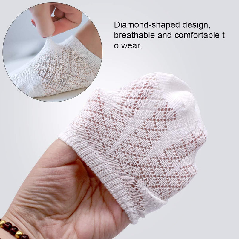 NATUCE 5 Paar Unisex Babysocken Dünn Mesh Kleinkind Socken, Atmungsaktive Baumwolle Socken für Neugeborenes Baby Mädchen Jungen