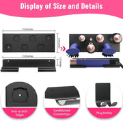 Storage Holder for Dyson Airwrap Curling Iron New Complete, Metal Wall Mount for Dyson Air Wrap Accessories Organizer with Non-Slip Silicone Pad for Bathroom Bedroom Hair Salon Barbershop