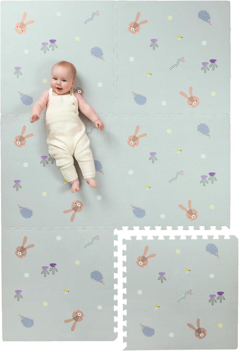 Taf Toys Baby Play Mat - Tummy Time & Crawling Foam Mat with Interlocking Floor Tiles, 72x48 Inches Puzzle - X-Large Play Mat for Infants & Toddlers