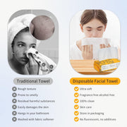 Bolivia's Disposable Face Towel, 3 Pack 60 Count Ultra Soft Makeup Remover Wipes for Sensitive Skin, Biodegradable Clean Towels, Wet Dry Face Cloths, Extra Thick Cotton Facial Tissue for Travel, Home