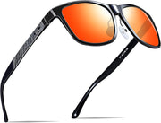 ATTCL Mens Polarized Sunglasses for Men Sunglasses (pack of 1) - 8587-Black-red(mirrored)