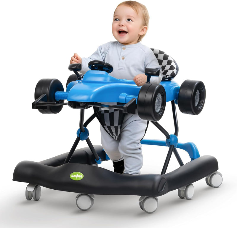 Baybee F1 Baby Walker for 6-18 Month Boy Girl, Push Walker for Kids with 3 Height Adjustable & High Back Seat | Activity Walker for Toddler (Yellow)