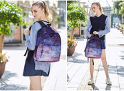 Casual Backpack SchoolBag for Girls Kids Boys Teenagers Galaxy Star Waterproof With Pencil Case High Capacity 14 in Laptop Travel Bag