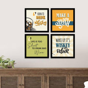 kotart Engineered Wood Photo Frames For Kitchen And Restaurant Wall Decoration - Food Quotes Decor Poster With Frame (11 Inch X 11 Inch, Multi) Design-2, Square)