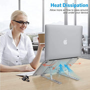 Sulfar Adjustable Laptop Stand Portable Aluminium Laptop Riser & Holder for Desk Foldable Ventilated Cooling Stand for MacBook Pro/Air, HP, Dell, Sony & More (1015.6)
