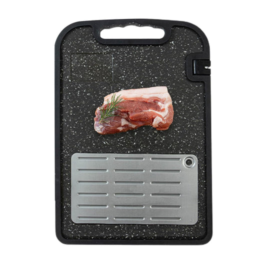 Defrosting Cutting Board | Double Sided Meat Board With Garlic Grater,Non-Slip Prep Mat, Meat Defrosting Tray For Vegetable Grilling Home Restaurant
