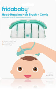 Frida Baby Head-Hugging Hairbrush + Styling Comb Set - White